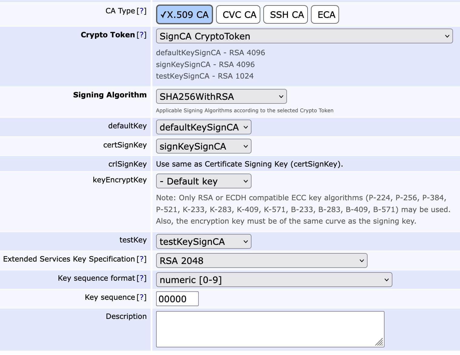 Step 5: Create the SignCA as SubCA in Node A