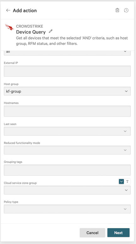 Crowdstrike workflow step 6.6