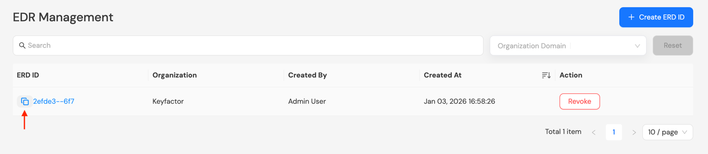 Generating EDR ID step 3
