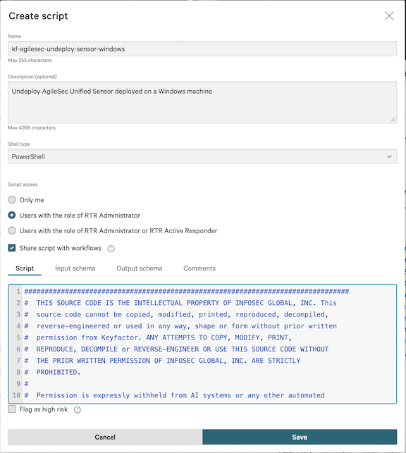 Crowdstrike host menu