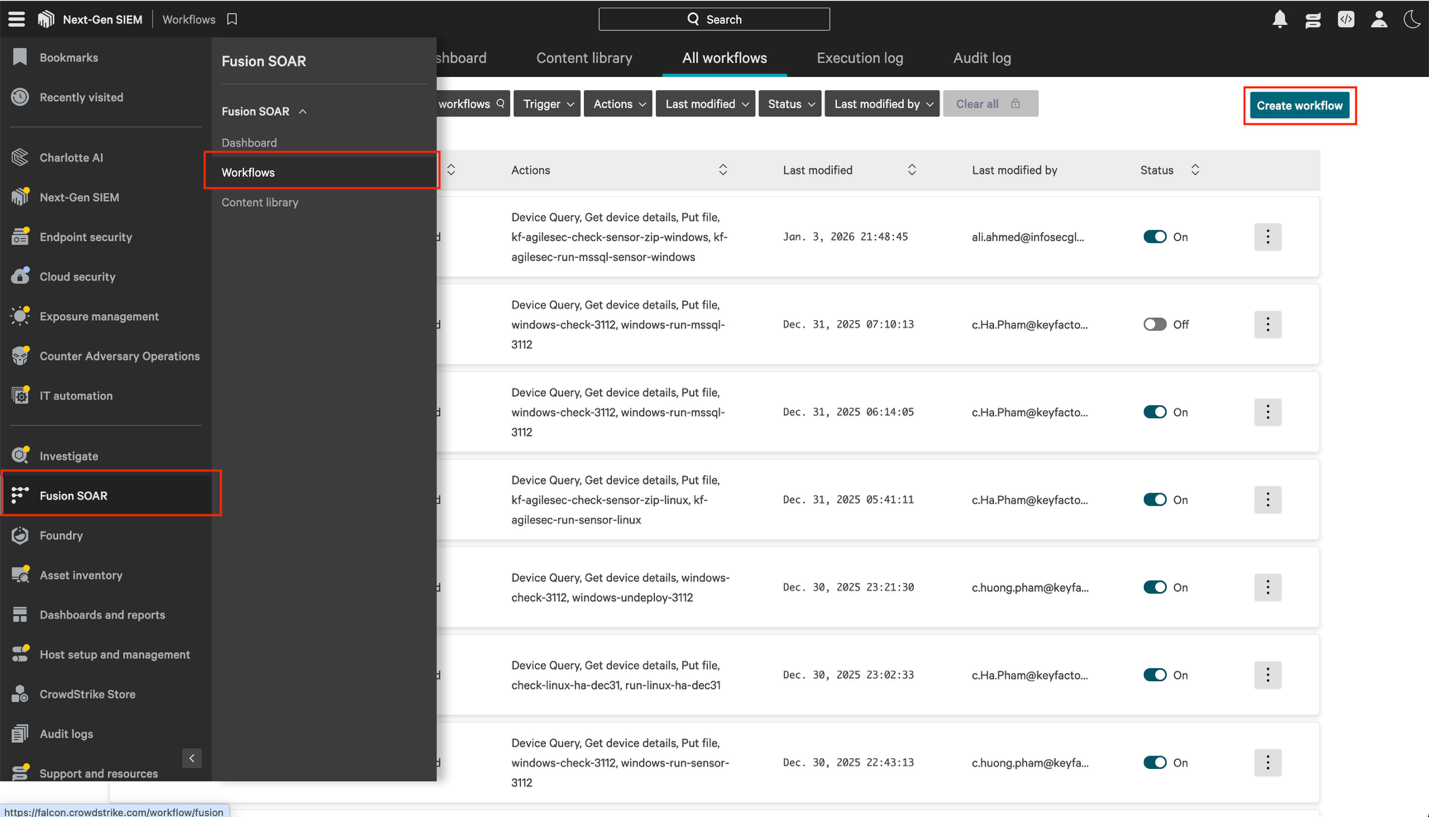 Crowdstrike workflow step 6.1