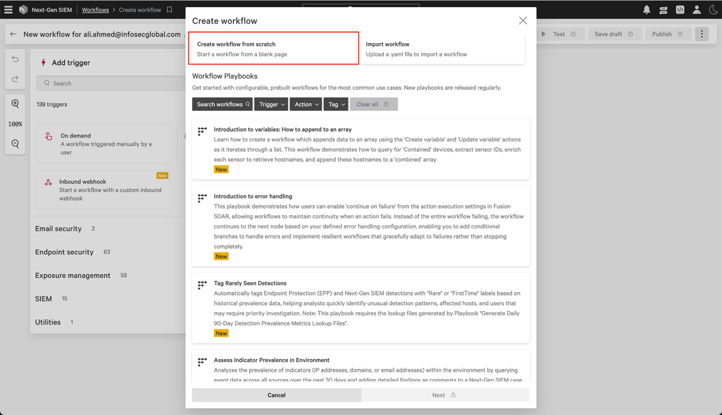 Crowdstrike workflow step 6.2