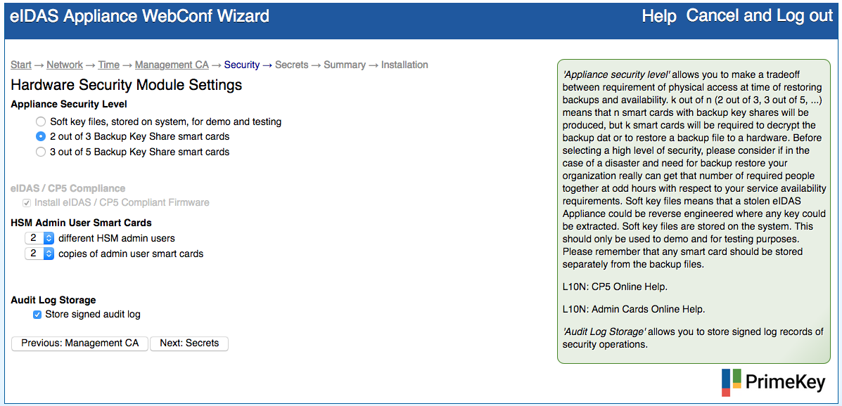 eIDASAppliance_InitialSetup_HSMSecuritySettings.png