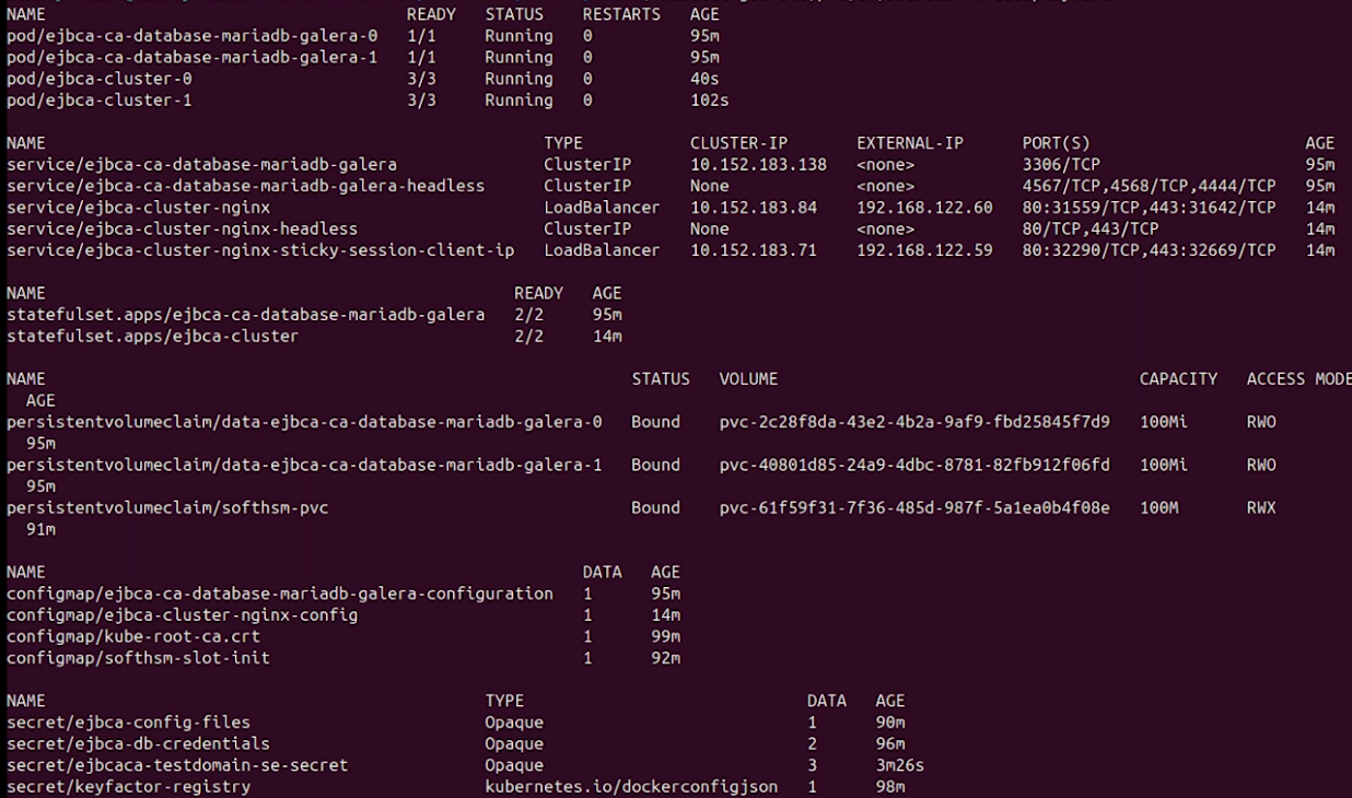 Tutorial - Deploy EJBCA Enterprise CA with Helm chart | Keyfactor Docs