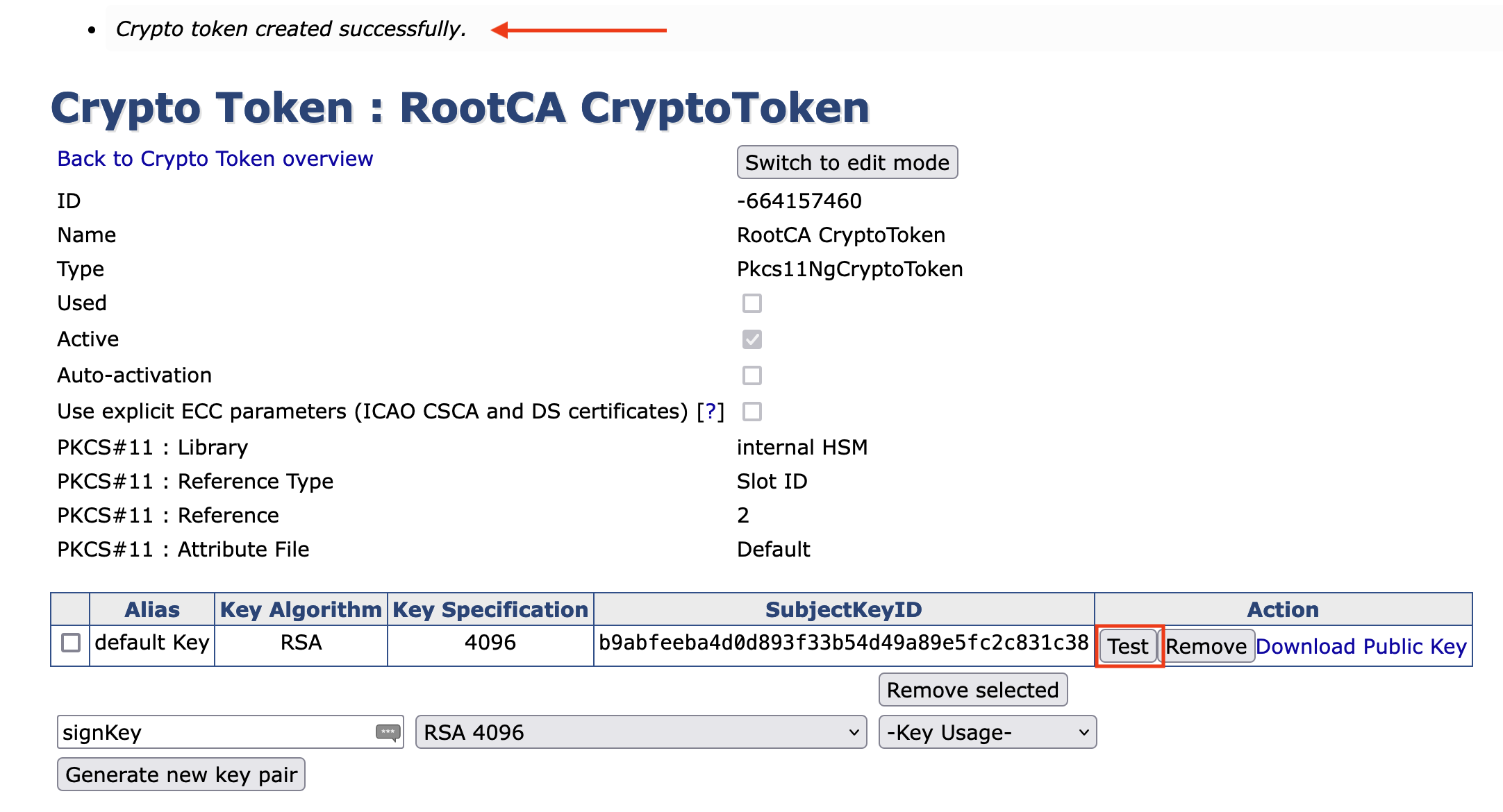 Crypto Token created successfully.png