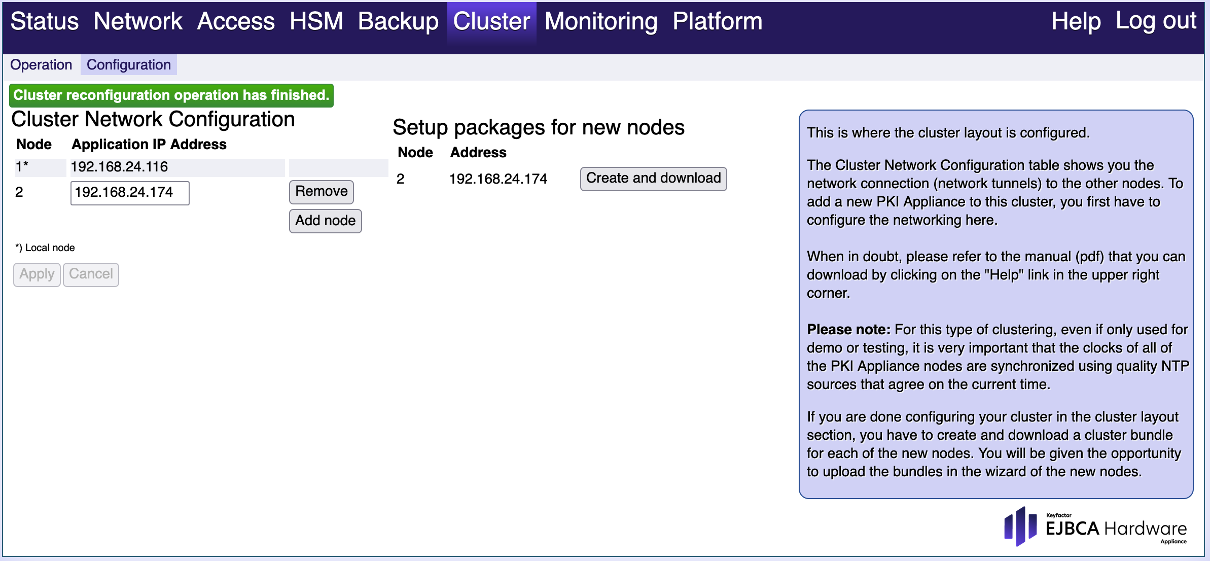 Connect to Cluster Create setup package on Node 1.png