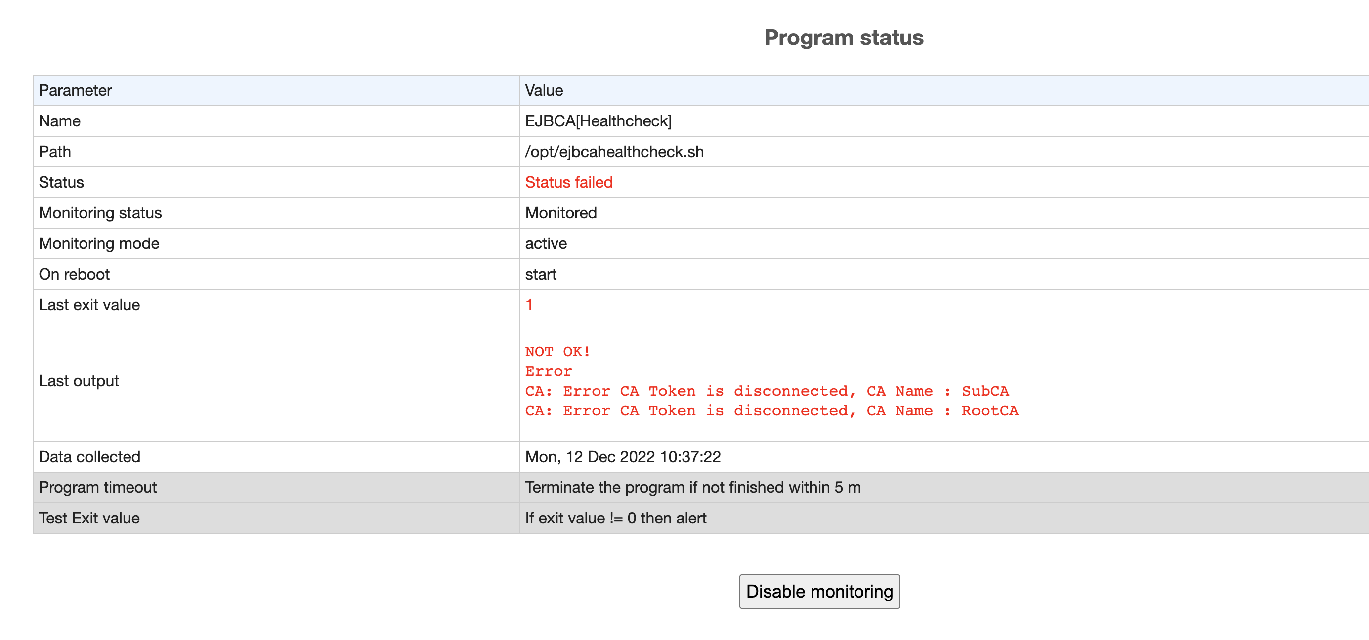 ProgramStatus